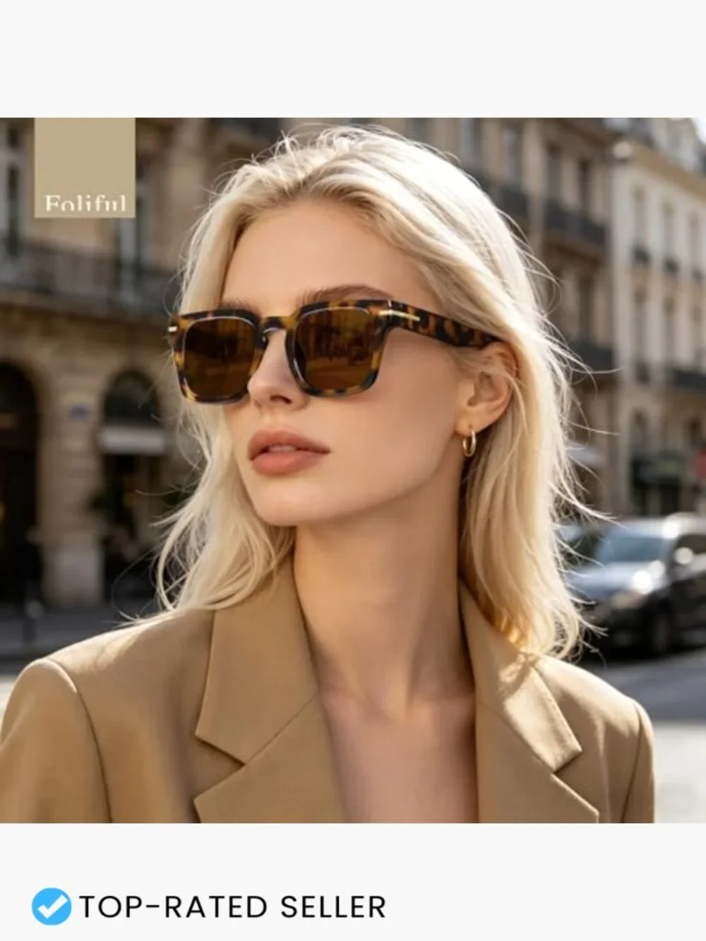 Square Frame Retro Sunglasses UV Protection Driving Classic for Women Men